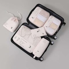 6 Pcs Travel Luggage Bag Sets Lightweight Clothes Organizers