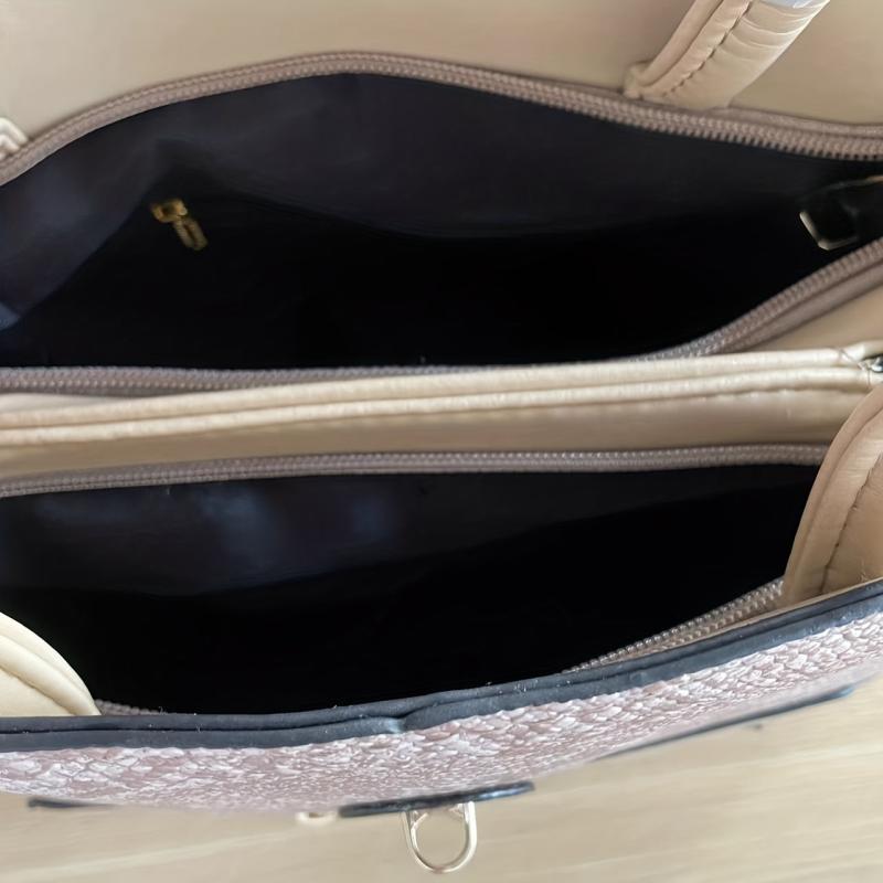 3 Pcs Vintage Tote Bag Set with Clutch Purse & Card Holder