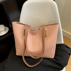 Large Capacity Tote Shoulder Bag Solid Storage Bag For Work