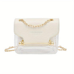 Transparent Square Chain Flap Bag Women's All Match Bag