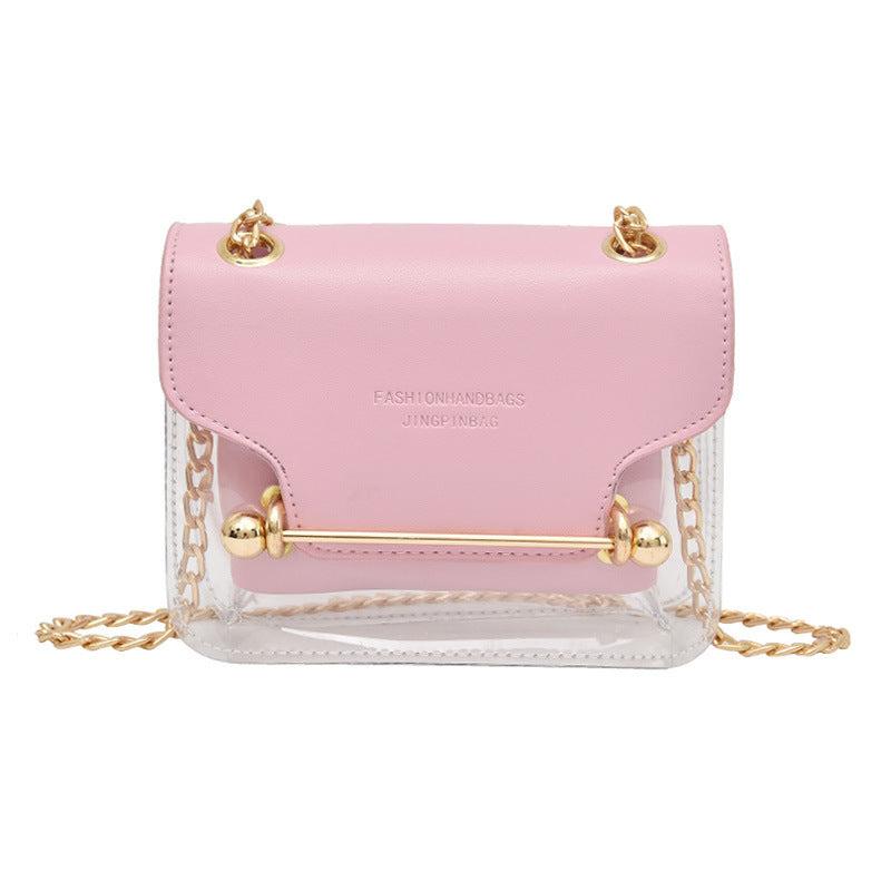 Transparent Square Chain Flap Bag Women's All Match Bag