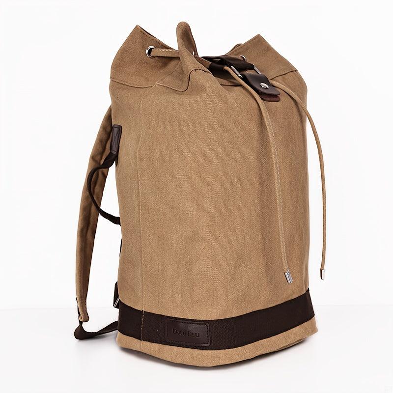 Vintage Drawstring Backpack Lightweight Rucksack Women's Travel Storage Bag
