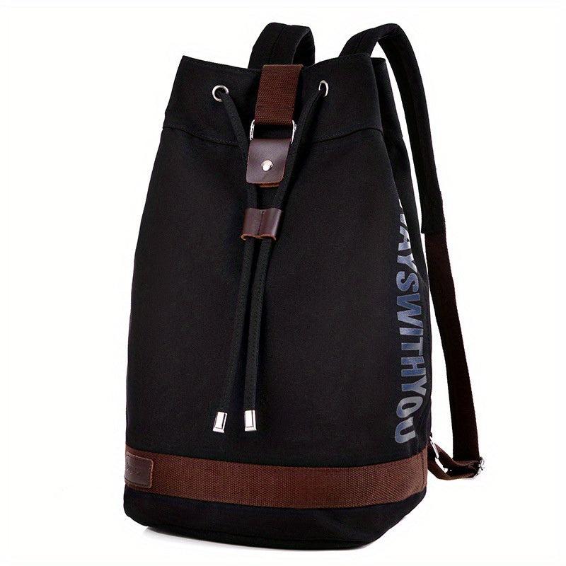 Vintage Drawstring Backpack Lightweight Rucksack Women's Travel Storage Bag