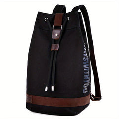 Vintage Drawstring Backpack Lightweight Rucksack Women's Travel Storage Bag