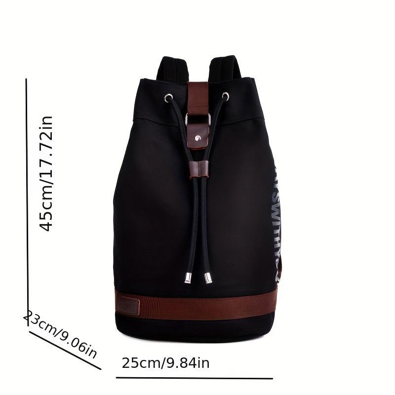 Vintage Drawstring Backpack Lightweight Rucksack Women's Travel Storage Bag