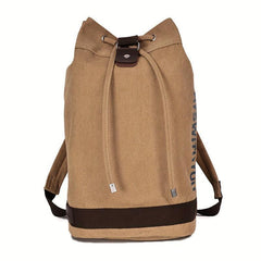 Vintage Drawstring Backpack Lightweight Rucksack Women's Travel Storage Bag