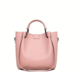 3pcs PU Leather Tote Crossbody Bag Set Textured Shoulder Bag