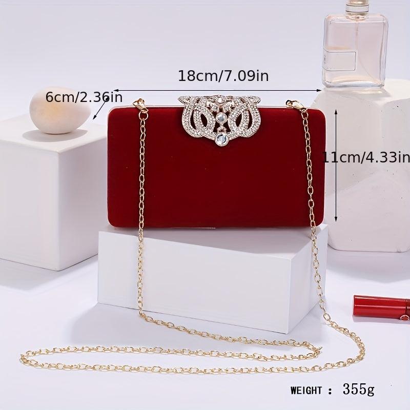 Glitter Rhinestone Clutch Wallet for Women's Party