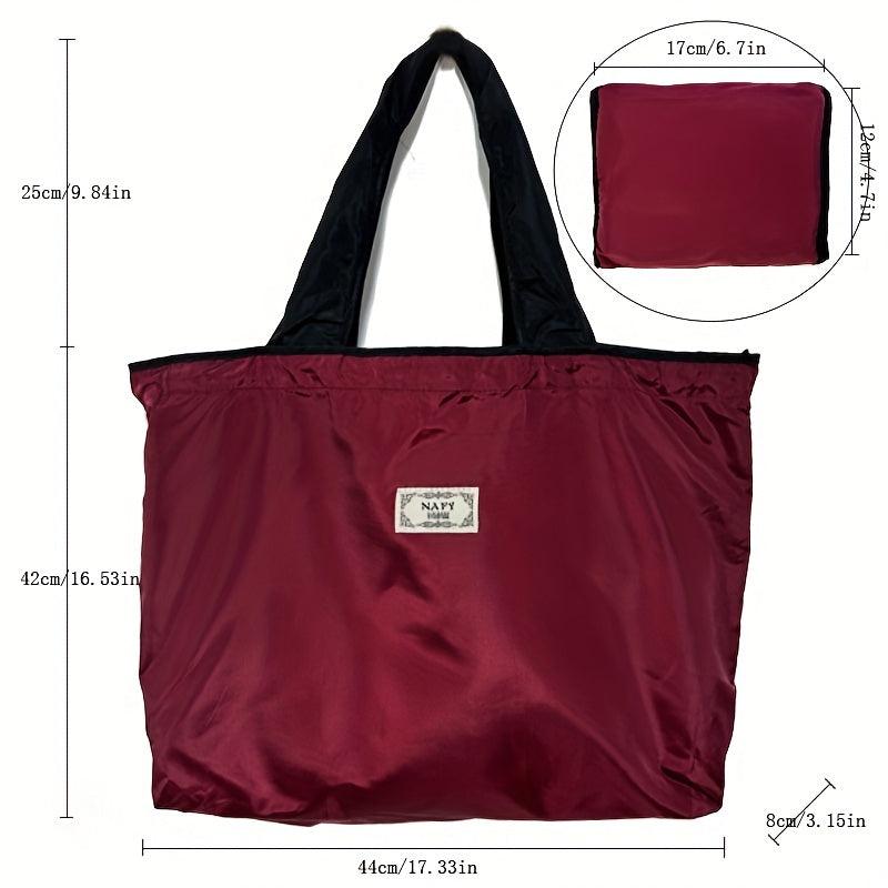 Foldable Drawstring Grocery Shopping Bag Lightweight Tote Bag