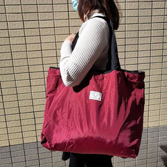 Foldable Drawstring Grocery Shopping Bag Lightweight Tote Bag