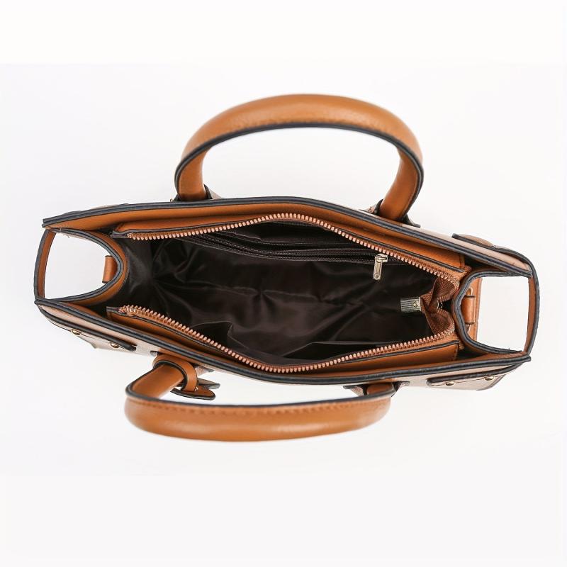 3Pcs PU Leather Tote Bag Set Women's Handbags With Clutch Purse
