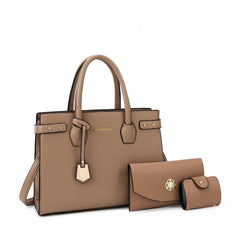 3Pcs PU Leather Tote Bag Set Women's Handbags With Clutch Purse