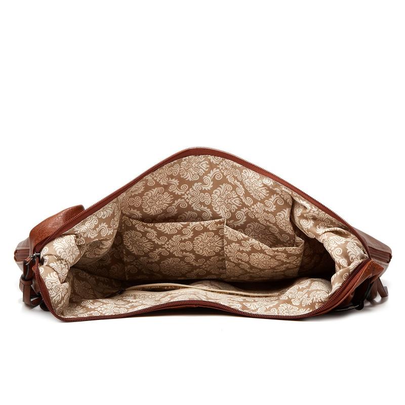 3-Piece Vintage Bag Set: Hobo Shoulder, Crossbody Square, Clutch Pouch