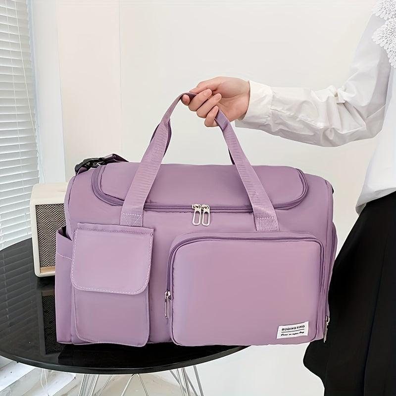 Stylish Solid Sports Shoulder Bag Large Capacity Gym Bag