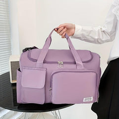 Stylish Solid Sports Shoulder Bag Large Capacity Gym Bag