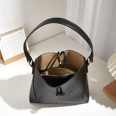 Minimalist Solid Bag Sets All Match Shoulder Bag & Insert Square Pouch
