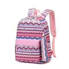 3PCS Ethnic Style Backpack Set School Daypack Retro Travel Rucksack Girls