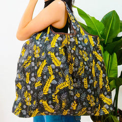 Large Capacity Portable Tote Shoulder Bag Flower Pattern Lightweight Bag