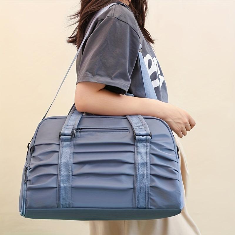 Ruched Sports Shoulder Bag Gym Handbag Outdoor Versatile