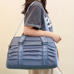 Ruched Sports Shoulder Bag Gym Handbag Outdoor Versatile