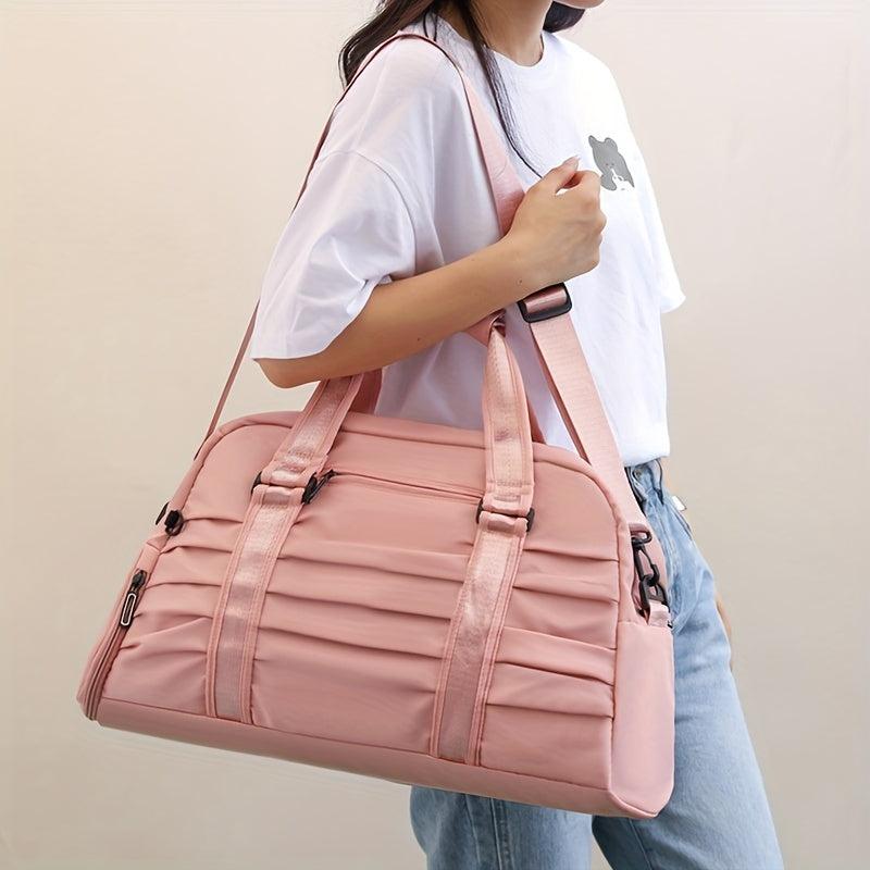 Ruched Sports Shoulder Bag Gym Handbag Outdoor Versatile