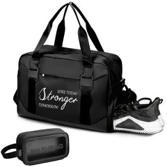 2Pcs Portable Sports Gym Bag Large Capacity Weekender Duffle Bag