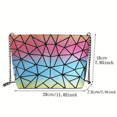 Gradient Geometric Pattern Tote Bag Sets Shoulder Bag Large Capacity Bags