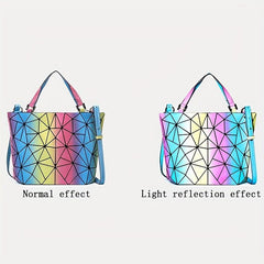 Gradient Geometric Pattern Tote Bag Sets Shoulder Bag Large Capacity Bags