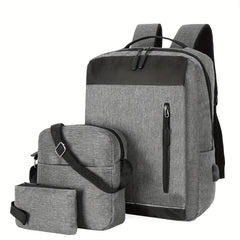 3PCS 39 62 Cm Laptop Backpack USB Charging Heavy Duty Travel Bag