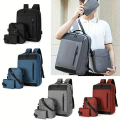 3PCS 39 62 Cm Laptop Backpack USB Charging Heavy Duty Travel Bag