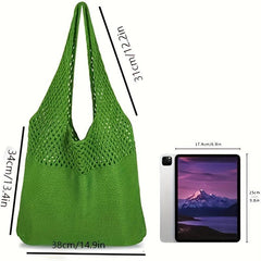Crochet Weaving Slouchy Tote Bag Shopping Bag