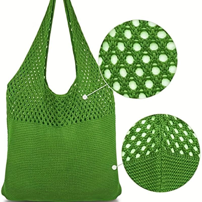 Crochet Weaving Slouchy Tote Bag Shopping Bag