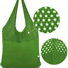 Crochet Weaving Slouchy Tote Bag Shopping Bag