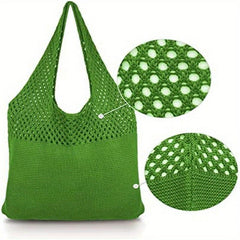 Crochet Weaving Slouchy Tote Bag Shopping Bag