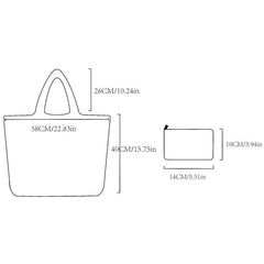 Large Capacity Floral Print Shopper Bag Lightweight Foldable Shoulder Bag