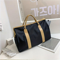 Colorblock Gym Bag Large Capacity Travel Bag Portable Storage Bag