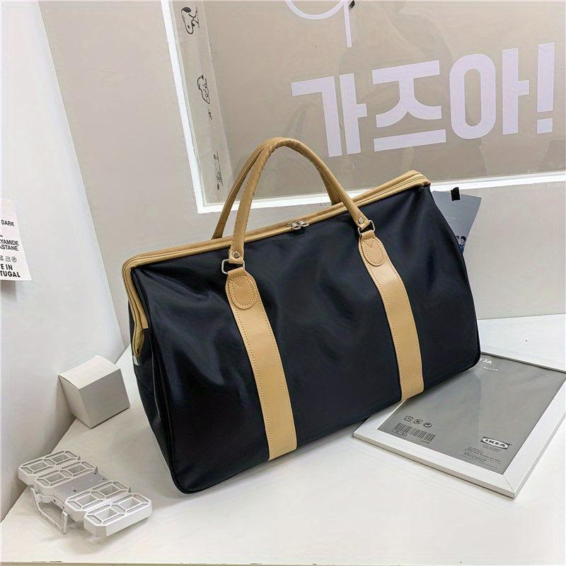 Colorblock Gym Bag Large Capacity Travel Bag Portable Storage Bag