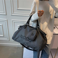 Large Capacity Sports Hanbag Lightweight Travel Duffle Bag Women's Letter Print