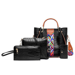 4pcs Tote & Crossbody Bag Set Women's Large Capacity Shoulder Handbag