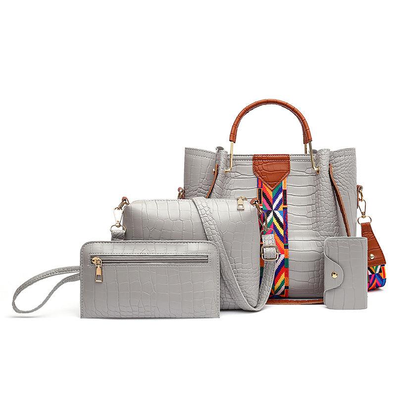 4pcs Tote & Crossbody Bag Set Women's Large Capacity Shoulder Handbag