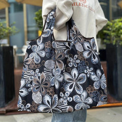 Large Capacity Portable Shopping Bag Lightweight Durable Reusable Washable Eco-f