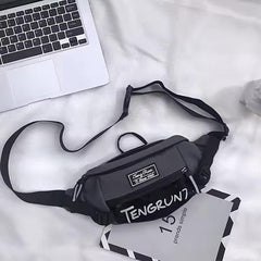 Letter Print Crossbody Bag Large Capacity Outdoor Storage Chest Bag