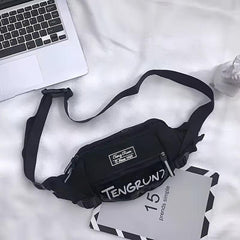 Letter Print Crossbody Bag Large Capacity Outdoor Storage Chest Bag