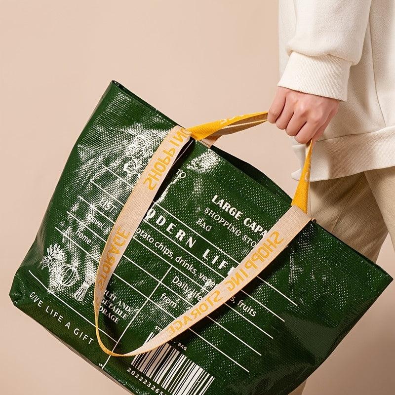 Stylish Letter Print Tote Bag Large Capacity Shoulder Bag