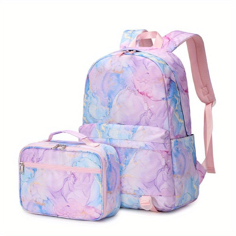 Classic Pattern Bag Sets Niche Backpack With Cosmetic Handbag