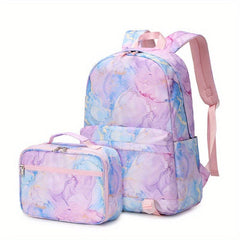 Classic Pattern Bag Sets Niche Backpack With Cosmetic Handbag