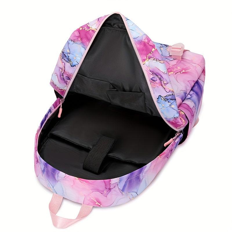 Classic Pattern Bag Sets Niche Backpack With Cosmetic Handbag