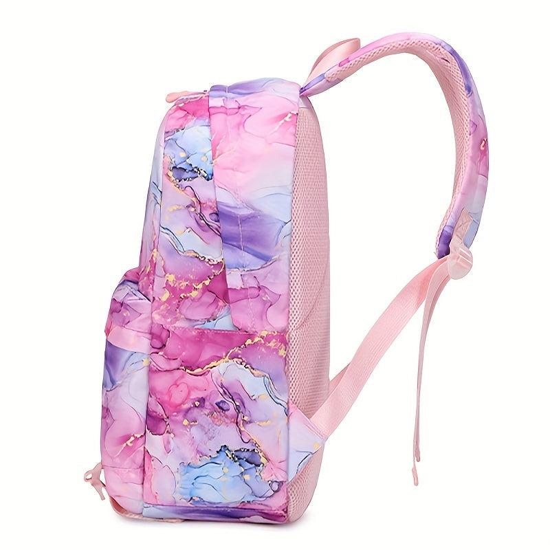 Classic Pattern Bag Sets Niche Backpack With Cosmetic Handbag
