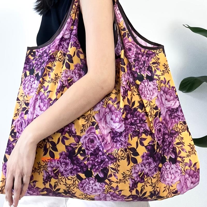 Floral Pattern Shopper Bag Lightweight Foldable Bag