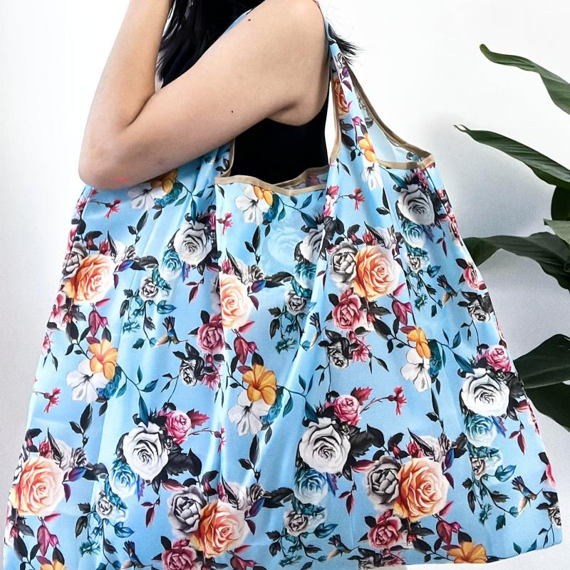 Floral Pattern Shopper Bag Lightweight Foldable Bag